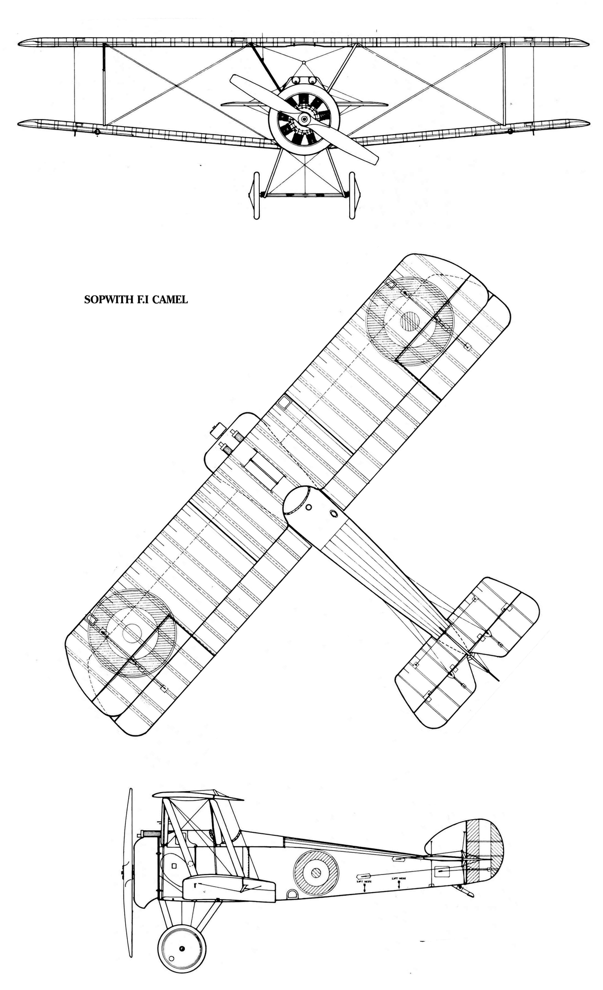Sopwith F.1 Camel caza biplano